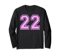 22 numéro Vingt-Deux Sports Universitaire collège Fille Assortie Manche Longue