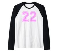 22 numéro Vingt-Deux Sports Universitaire collège Fille Assortie Manche Raglan
