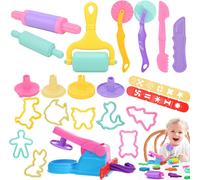 22'' Outils Pâte À Modeler Moules Kit,Enfants Jouets Outils Pâte à Modeler,Outils Pâte à Modeler Polyvalent,Sac Rangement,Adapté Aux Concours Créatifs Diy (Couleur Aléatoire) 2TE10190