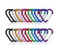 22 Pièce Mousquetons de Fixation en Alliage,Mousqueton à Ressort Multicolore,Mousqueton Mignon en Alliage d'Aluminium Porte-Clés en Forme de Cœur,pour Camping, Pêche