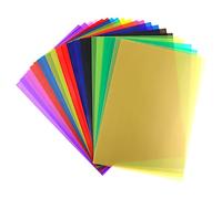 22 Pièces Filtre de Gel en Couleur Filtres 11 Couleurs Correcteurs de Couleur en Plastique Transparent pour Flash Lumière LED Lampe Film Vidéo Photo 29.7x21cm Les fêtes Décoration Artisanat DIY