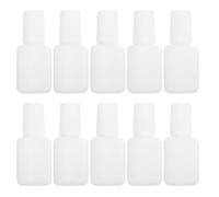 22 Pièces Flacon de Vernis à Ongles Vide 10ml Blanc avec Brosse | Plastique Réutilisable, Bouchon à Vis et Anti-fuite, pour Voyage et Salon, Usage Précis