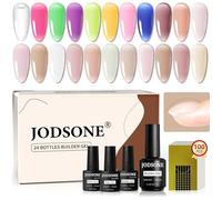 22 Pieces Gel Extension Gel Top Coat and Base Color Builder - High Gloss and Long Lasting - Gift for Women Multicol VERNIS A ONGLES
