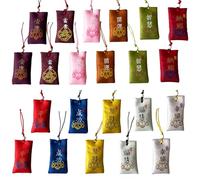 22 Pièces Japonais Porte Bonheur Amulette, Amulettes Japonaises, Sac de Bénédiction Charme Chinois, Sac de Bénédiction, pour Pot, Miroir de Voiture, Porte