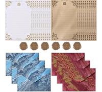 22 Pièces L'ensemble de Papeterie Vintage Papier, Vintage Enveloppe, Papier a Lettre, Enveloppe Mariage, Adecuado para el día de San Valentín, Invitaciones de Boda, Bricolaje, Cumpleaños