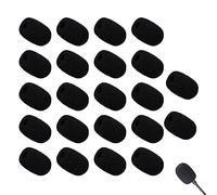 22 Pièces Microphone Bonnettes Mini Microphones Couvertures en Mousse Bonnette Mousses De Micro Pare-Brise pour La Salle De Classe, Scène, Réunion (Noir)