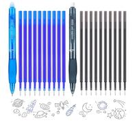 22 Pièces Mines de Rechange Effaçables, Pointe 0,5 MM, Hauteur 11 CM Recharges Effaçables Recharge Stylo Gel Effaçable Compatible Avec Legami Encre Gel Thermosensible Pour Fournitures de Bureau École