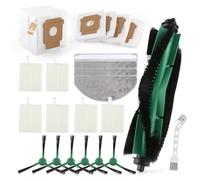 22 Pièces pour iRobot Roomba Combo 2 Essential/105 Combo Kit D'accessoires Rechange Aspirateur Robot avec 1 Brosses Principales, 4 Vadrouille,6 Brosses Latérales, 6 Filtres, 4 Sacs à Poussière