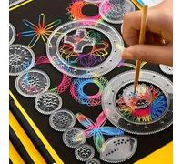 22 pièces Set Spirographe polyvalent - Dessinez plus de 300 motifs géométriques, Set Spirographe puzzle pour cultiver la pensée mathématique et géométrique, Set Spirographe pour artisanat en