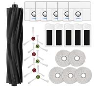 (22 Pièces) T20 Omni Pièces De Rechange Pour Aspirateur Robot Ecovacs Deebot T20 Omni/ T20e Omni/T20 Max/T20 Pro, 1 Brosse Rotative, 6 Brosses Latérales, 5 Sacs à Poussière, 5 Filtres Hepa, 5 Lingette