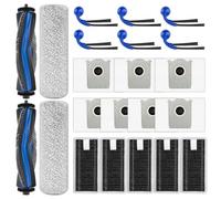 (22 Pièces) T80 Omni Pièces de Rechange pour Aspirateur Robot ECOVACS DEEBOT T80 Omni, 2 Brosses à Rouleau, 2 Rouleaux de Brosse, 6 Brosses Latérales, 7 Sacs à Poussière, 5 Filtres, Kit d'Accessoires