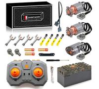 22 pièces Technique Power Functions L/Servo Moteurs, vitesse réglable, télécommande et batterie au lithium rechargeable, compatible avec d'autres grandes marques de blocs de construction, pour adultes