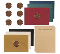 22 PiècesL'ensemble de Papeterie Vintage Papier, Vintage Enveloppe, Papier a Lettre, Adecuado para el día de San Valentín, Invitaciones de Boda, Bricolaje, Cumpleaños