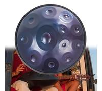 22 Pouces 9/10/12 Notes Harmonic Tambour À Main - Handpan Drum, Instrument À Percussion En Acier De Tambour À Main En Ré Mineur, 432 Hz/440 Hz Handpan Drum Instrument(Blue-12Notes,432Hz)