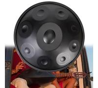 22 Pouces 9/10/12 Notes Harmonic Tambour À Main - Handpan Drum, Instrument À Percussion En Acier De Tambour À Main En Ré Mineur, 432 Hz/440 Hz Handpan Drum Instrument(Black-9Notes,440Hz)
