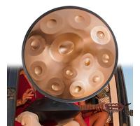 22 Pouces 9/10/12 Notes Harmonic Tambour À Main - Handpan Drum, Instrument À Percussion En Acier De Tambour À Main En Ré Mineur, 432 Hz/440 Hz Handpan Drum Instrument(Gold-12Notes,440Hz)