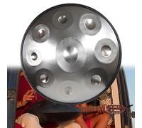 22 Pouces 9/10/12 Notes Harmonic Tambour À Main - Handpan Drum, Instrument À Percussion En Acier De Tambour À Main En Ré Mineur, 432 Hz/440 Hz Handpan Drum Instrument(Silver-9Notes,440Hz)