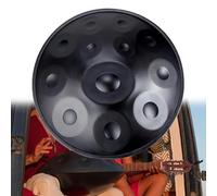 22 Pouces 9/10/12 Notes Harmonic Tambour À Main - Handpan Drum, Instrument À Percussion En Acier De Tambour À Main En Ré Mineur, 432 Hz/440 Hz Handpan Drum Instrument(Black-12Notes,432Hz)