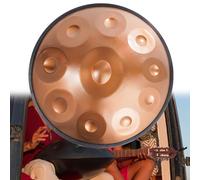 22 Pouces 9/10/12 Notes Harmonic Tambour À Main - Handpan Drum, Instrument À Percussion En Acier De Tambour À Main En Ré Mineur, 432 Hz/440 Hz Handpan Drum Instrument(Gold-10Notes,432Hz)