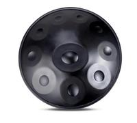 22 Pouces, 9/10/12 Notes Tambour En Handpan En Acier - 432 Hz/440 Hz Instruments De Musique À Percussion Ensemble De Tambour À Main for La Guérison Sonore Et La Méditation Personnelle(BLACK-10 NOTES,4