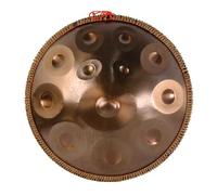 22 Pouces Handpan D Minor 432HZ/440HZ | Tambours en Acier nitruré | Instrument de percusse Professionnelle pour la musicothérapie Mat | Comprend Le Sac Stand Stic