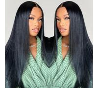 22 Pouces Perruque Bresilienne Sans Colle Perruque Femme Naturelle Wear and Go Glueless Wig Human Hair 5x5 Lace Frontal Wig Human Hair Couleur Naturelle