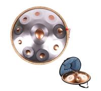 22 Pouces Tambour En Acier - Harmonic Tambour À Main, 9/10/12 Notes, 432 Hz, Instrument À Percussion En Acier De Tamboures À Main, Pour La Méditation, Le Yoga, La Sonothérapie(E,10 notes)