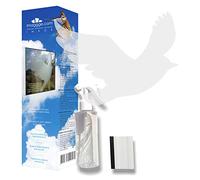 22 Silhouettes d'oiseaux pour vitres - Evite Les collisions dans Les fenêtres - Kit Complet avec Spray, raclette et 22 Autocollants - Couleur: Sablé-dépoli-translucide