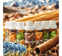 22 variétés d'huiles essentielles, 10 ml d'huile de romarin, d'huile de santal, comprenant cannelle, encens, menthe poivrée, citronnelle, eucalyptus, gingembre, arbre à thé, patchouli, cèdre, musc bla