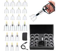 22 Ventouses avec pompe à vide : Ventouses WANDGU avec aimants pour points d'acupression, kit de ventouses pour tout le corps, kit de ventouses, kit de ventouses sous vide pour les muscles, les douleu