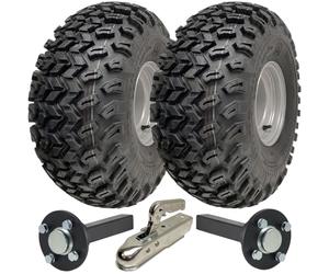 22 x 11,00-8 Utility ATV Quad Kit de remorque roues, essieux et attelage P334 - Charge maximale : 750 kg