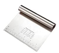 22 X 11 cm Cmgrande Grattoir À Pâte En Acier Inoxydable Avec Échelle De Mesure, Pizza, Pâtisserie, Gâteaux, Légumes Spatule Cuisine Avec Tableau De Conversion
