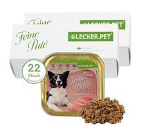 22 x 150 g de lecker.Pet® Luna's Feine Paté Riche en Dinde Nourriture humide pour chiens Nourriture complète