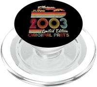 22 Years Old Retro Vintage June 2003 Funny 22nd Birthday PopSockets PopGrip pour MagSafe