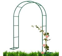 220/230 Cm Arcade De Rosier En Métal Avec Accessoires, Large Arche De Jardin Robuste Pour Plantes Grimpantes | Mariage | Décoration De Terrasse Extérieure, Noir/blanc/vert/or(Color:Green,Size:200cm*23