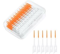 220 Pcs Brossettes Interdentaires, Bâton De Fil Dentaire, Soft Silicone Brosse À Dents, Outil De Nettoyage De Dents Pour Inter Dentaire Hygiène Interdentaire(Orange Jaune)