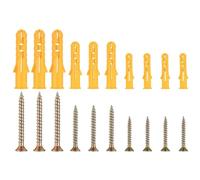220 Pcs Chevilles Murales Et Vis Ensemble, Maçonnerie Brique Béton Fixations Murales Vis, Autotaraudeuses Cloison Sèche Sans Tête, Mur Ancrage Boulons (M6 / M8)
