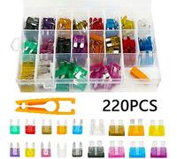 220 pièces/ensemble fusibles de voiture assortis Auto camion SUV fusibles Mini Kits de fusibles à lame Standard avec pince 2 35A pièces de rechange automatiques Câblage de protection