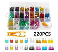 220 pièces fusibles à lame de voiture Mini assortiment de fusibles plats 5-30A ensemble de fusibles plats fusible automatique accessoires de voiture Câblage de protection