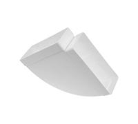 220 x 90 mm / 22 x 9 cm - Coude de conduit rectangulaire horizontal pour raccord de tuyau - Angle : 90° - Système de ventilation, chauffage et refroidissement - Élément de ventilation pour espaces