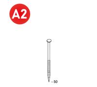 2200 POINTES 34° 28 X 50 ANNELÉES INOX - ASLAFIX - 34280509
