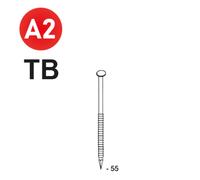 2200 POINTES 34° 28 X 55 ANNELÉES INOX TB - ASLAFIX - 34280558