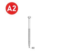 2200 POINTES 34° 28 X 63 ANNELÉES INOX - ASLAFIX - 34280639
