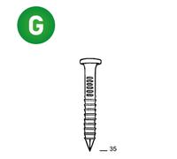 2200 POINTES 34° 40 X 35 ANNELÉES GALVA - ASLAFIX - 34400356