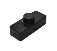 220240 V Variateur d'intensité avec bouton rotatif ON/OFF pour un contrôle sûr et efficace de la lumière (noir)