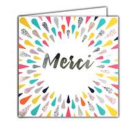 22049 Carte Carrée Argentée MERCI Remerciements