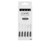 COPIC Set Multiliner – 5 fineliners, pointes fines, encre pigmentée résistante à l'eau – Noir