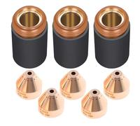 220854 Lot de 3 capuchons de retenue pour coupe-plasma Hypertherm Powermax 45XP 65 85 105 HRT HRTs MRT 45A-105A (avec 5 buses)