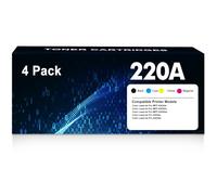 220A 220X avec Puce Cartouche de Toner Compatible pour HP 220A pour HP Color Laserjet Pro MFP 4302dw 4302fdw 4202dw 4202dn 4302fdn W2200A W2201A W2202A W2203A (Noir Jaune Cyan Magenta, 4-Pack )