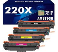 220A 220X Toner Compatible pour HP 220A Toner Color LaserJet Pro MFP 4302dw 4302fdw 4202dw 4202dn 4302fdn Noir Cyan Jaune Magenta,W2200A W2201A W2202A W2203A avec Puce 4PK